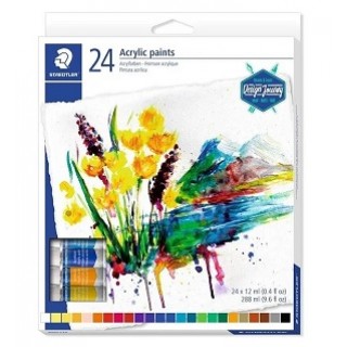 TINTA ACRÍLICA STAEDTLER COM 24 CORES